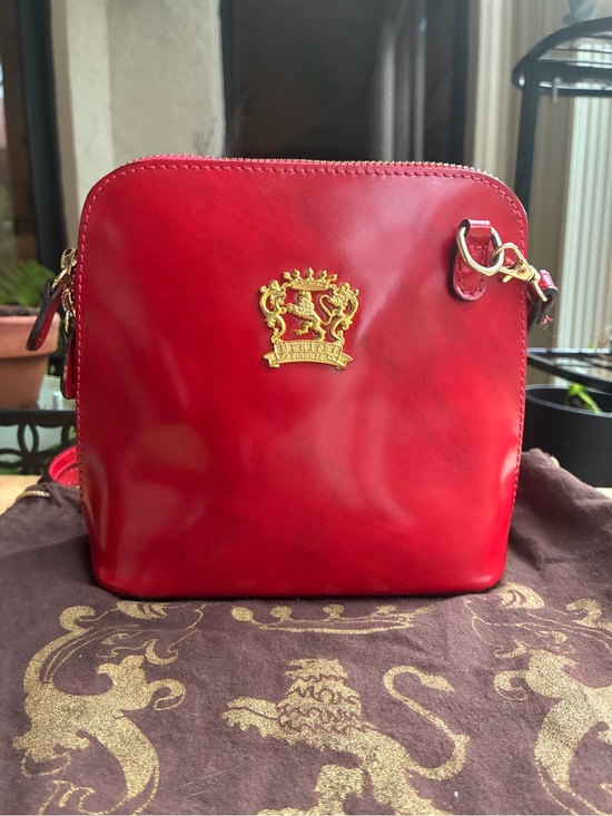 Pratesi Handbags - Pratesi Firenze Italian Cherry Red Leather Crossbody Bag